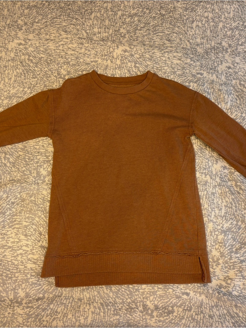 art class Rust Brown Crewneck Sweater Top for Kids